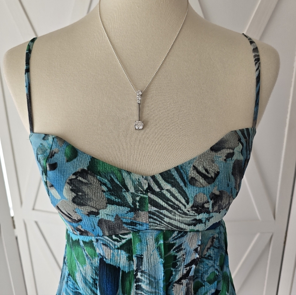 Vintage Marciano Silk Bubble Hem Mini Strappy Dress - Picture 3 of 12